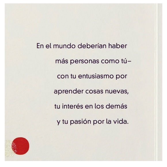 Hallmark Vida Spanish Birthday Card, Tarjeta de Cumpleaños Española - Picture 3 of 4